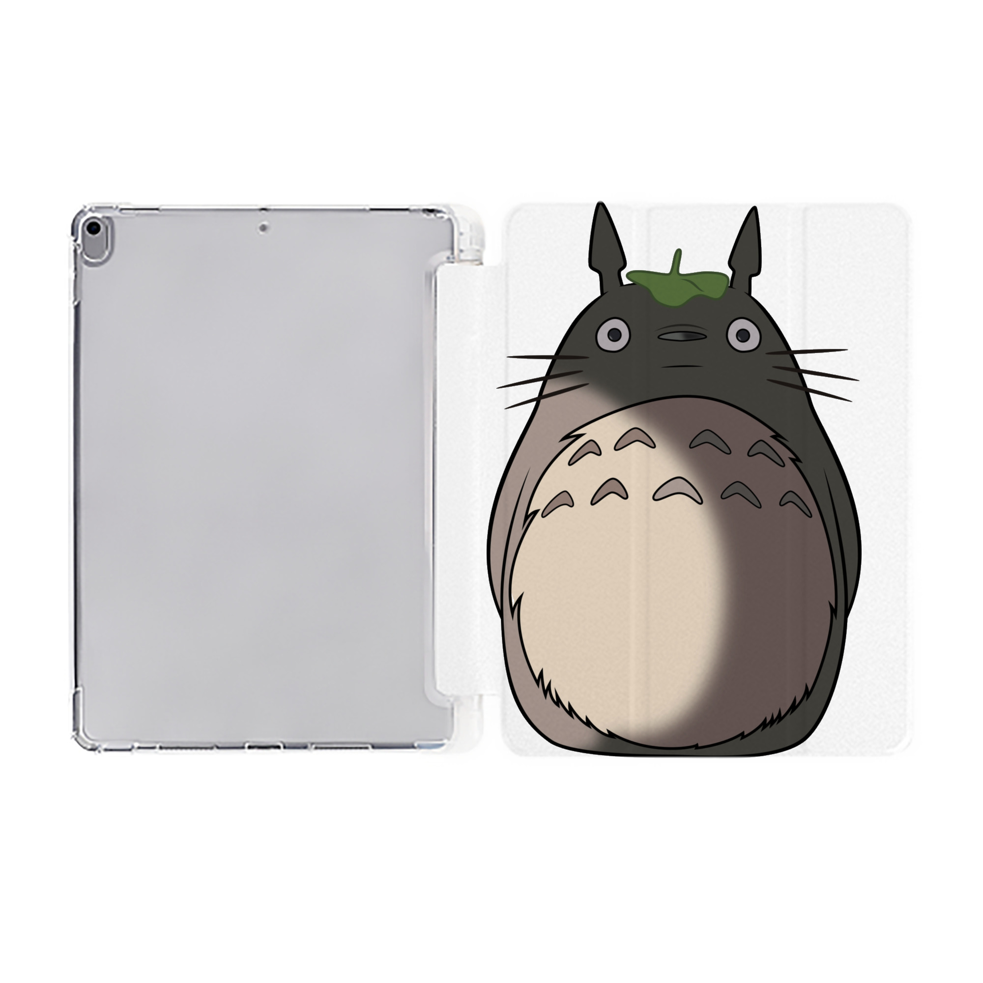 （画像用） となりのトトロ 草壁メイ 草壁サツキ My Neighbor Totoro Satsuki Kusakabe Mei Kusakabe IPad ケース ペン収納付き 三つ折りスタンド PUレザー×シリコン 対応機種9.5/10.5/10.9インチ